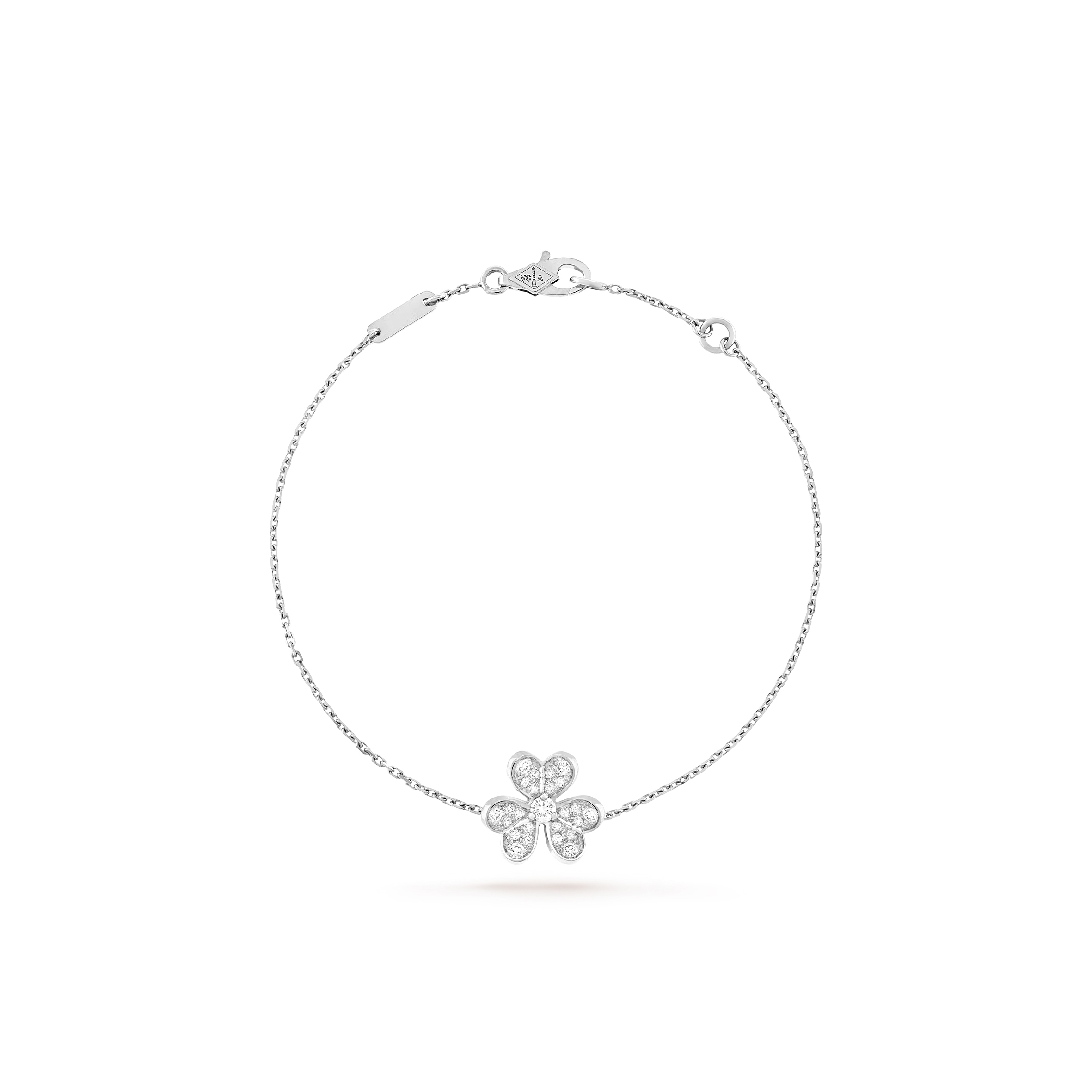 VAN CLEEF ARPELS FRIVOLE BRACELET, MINI MODEL - WHITE GOLD, DIAMOND  VCARP3W200